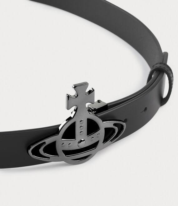 Line orb buckle belt/gunmetal Product Image