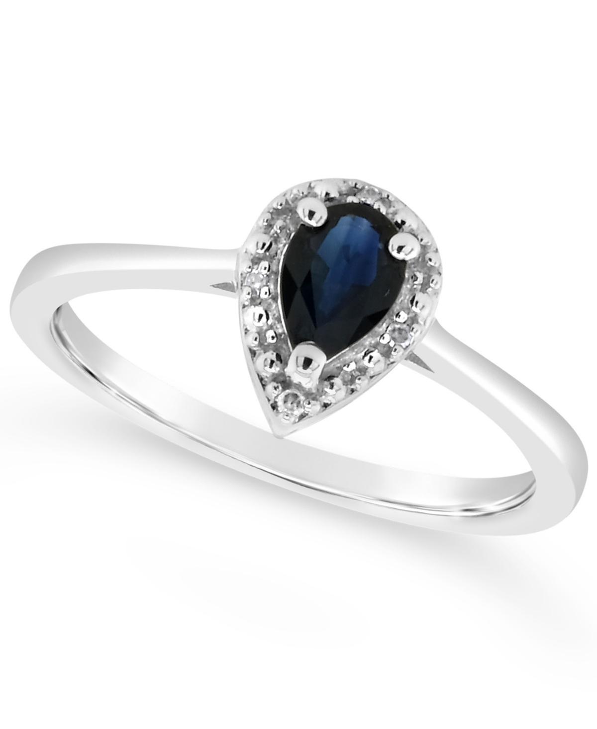 Sapphire (3/8 ct. t.w.) and Diamond Accent Ring in Sterling Silver (Also in Ruby) Product Image