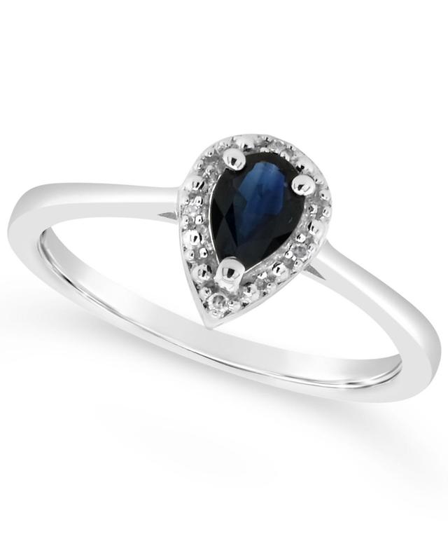 Sapphire (3/8 ct. t.w.) and Diamond Accent Ring in Sterling Silver (Also in Ruby) Product Image