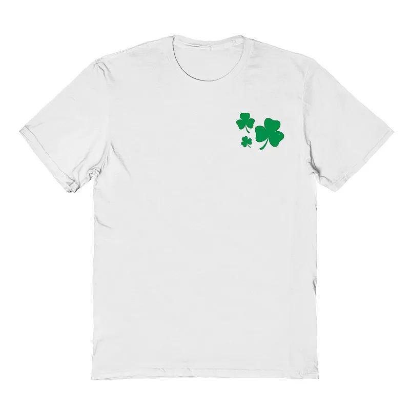 Mens St Patricks Day Green Shamrock Pocket Graphic Tee Product Image