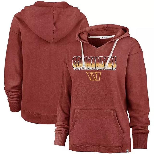 Womens 47 Heathered Burgundy Washington Commanders Color Rise Kennedy Pullover V-Neck Hoodie Product Image