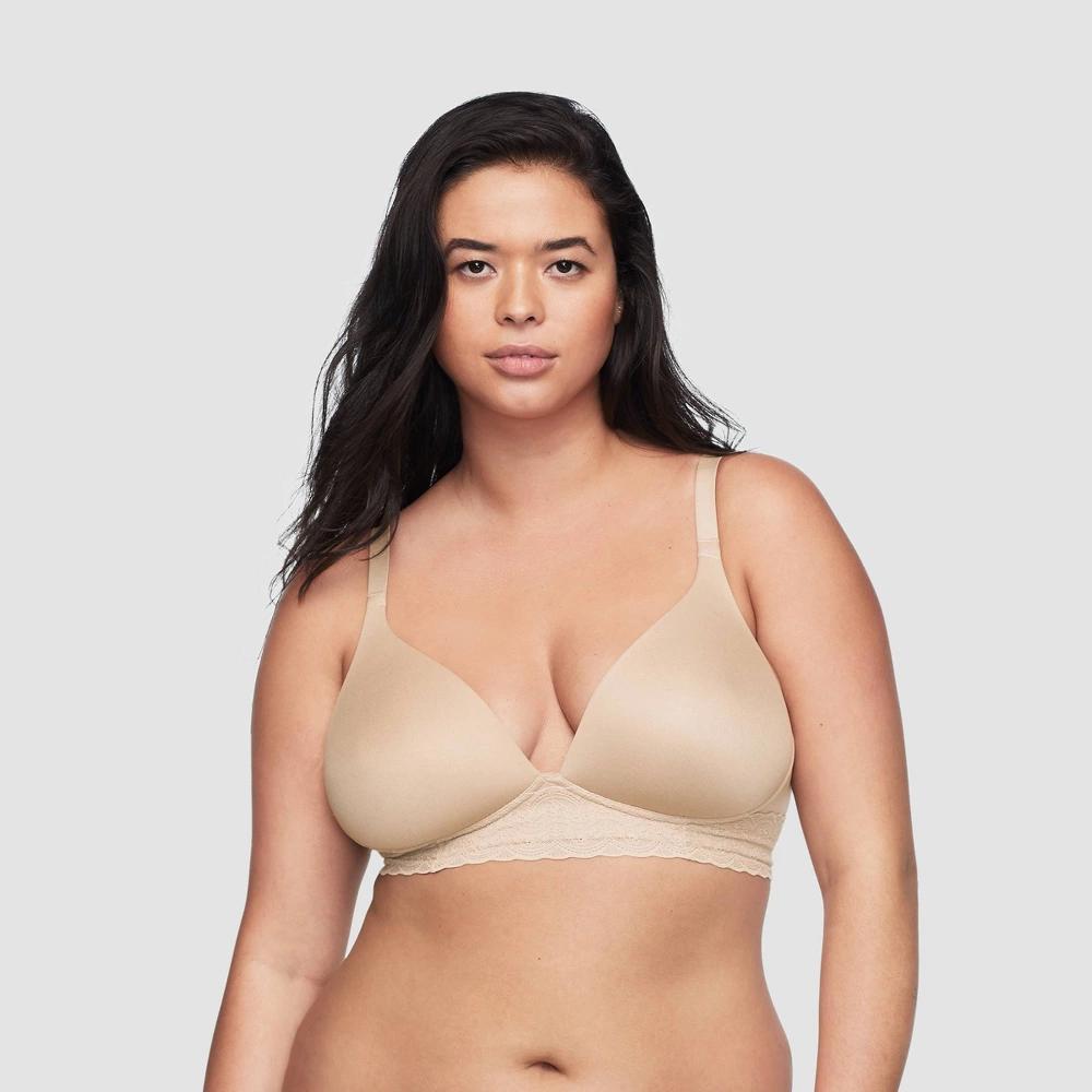 Simply Perfect by Warners Womens Supersoft Lace Wirefree Bra - Butterscotch 34A Product Image