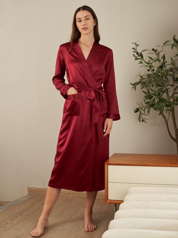 22 Momme Classic Full Length Silk Robe Product Image