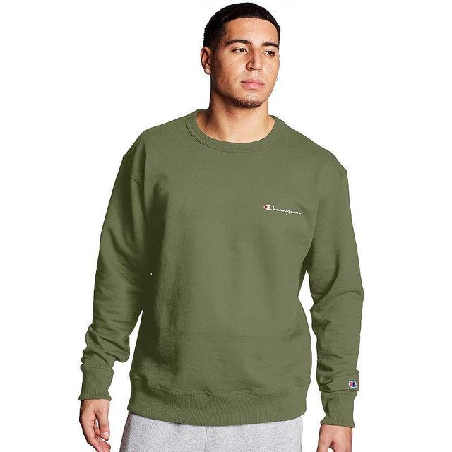 Mens Champion Powerblend Graphic Sweatshirt Cargo Green Product Image