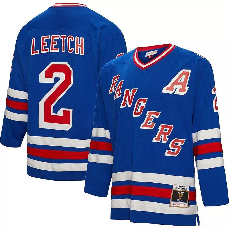 Mens Mitchell & Ness Brian Leetch New York Rangers 1993 Blue Line Player Jersey - Blue Product Image