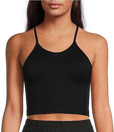 Free People FP Movement Happiness Runs Cropped Scoop Halter Neck Tank Product Image