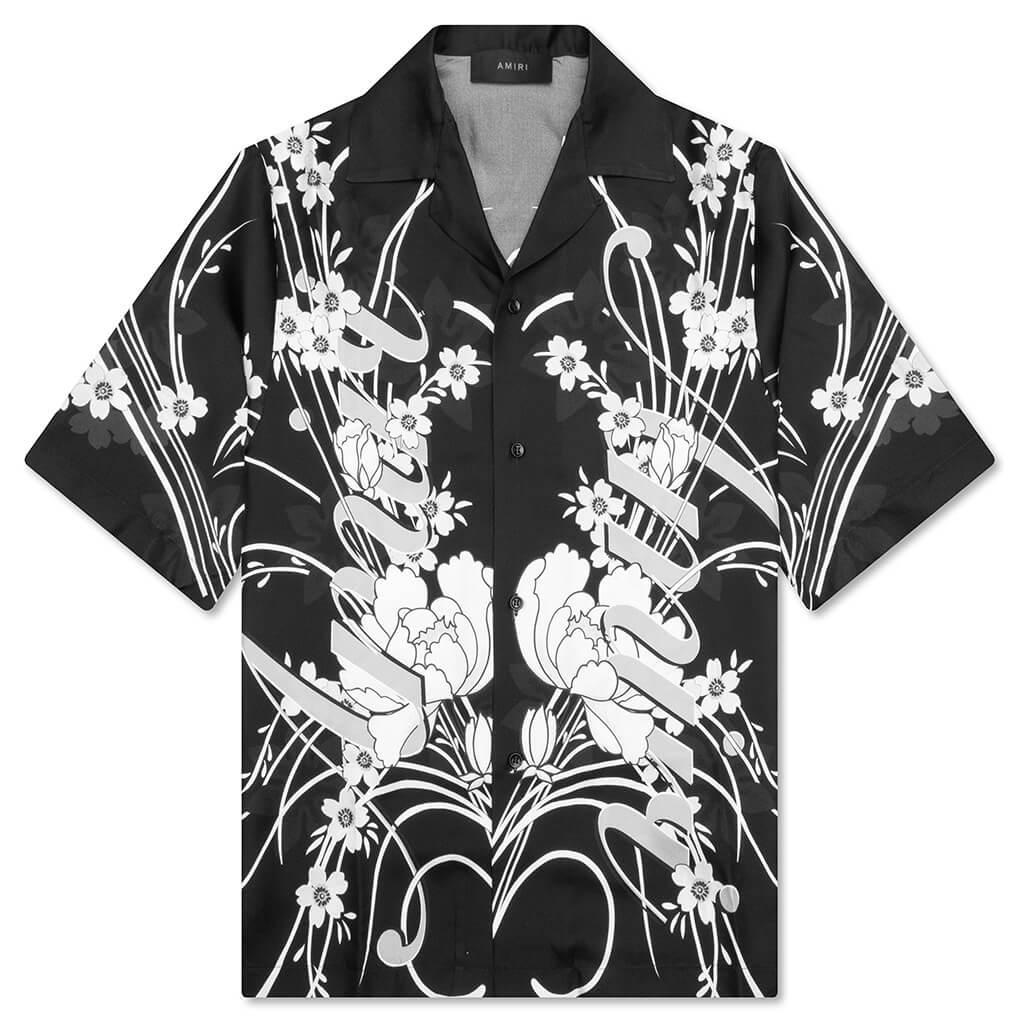 Floral Bowling Shirt - Black Male Product Image