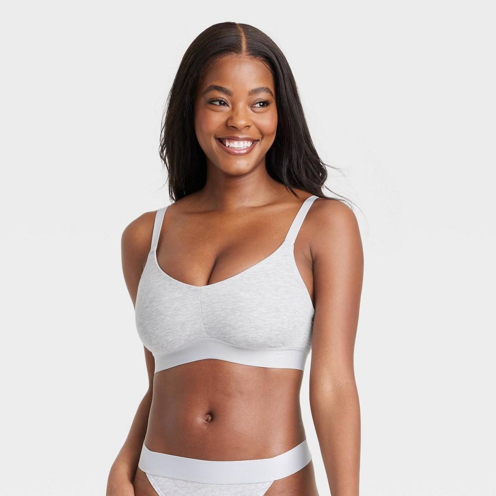 Womens Busty Cotton Stretch Triangle Bralette - Auden Heathered 3 Product Image