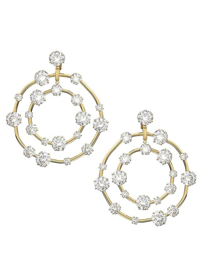 Womens Constella Gold-Plated & Crystal Clip-On Earrings Product Image