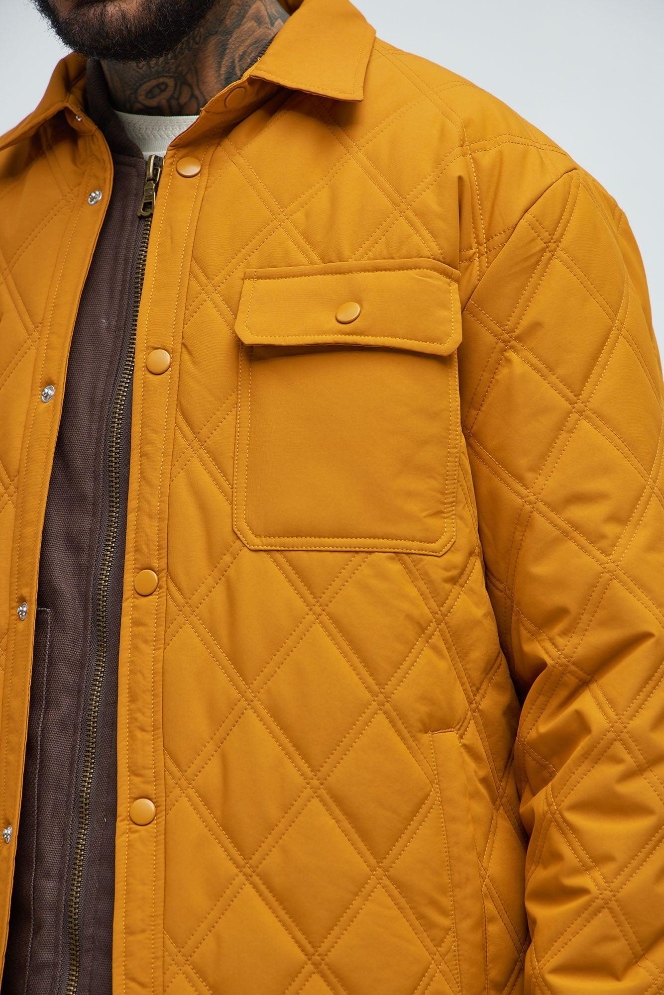 Auburn Quilted Shirt Jacket - Mustard Product Image