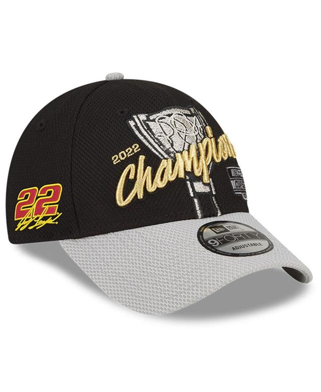 Mens New Era Black Joey Logano 2022 Nascar Cup Series Champion Victory Lane 9FORTY Adjustable Hat - Black Product Image