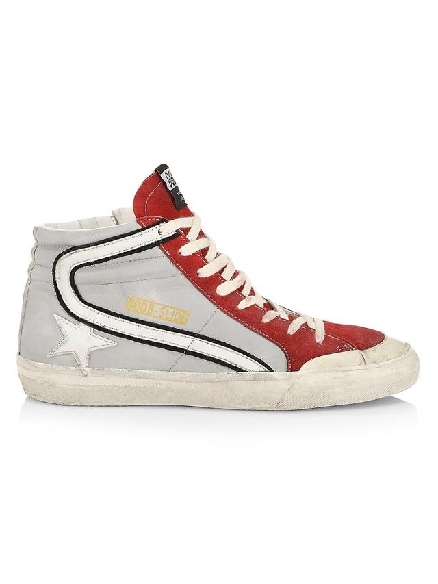 Mens High-Top Suede Sneakers Product Image