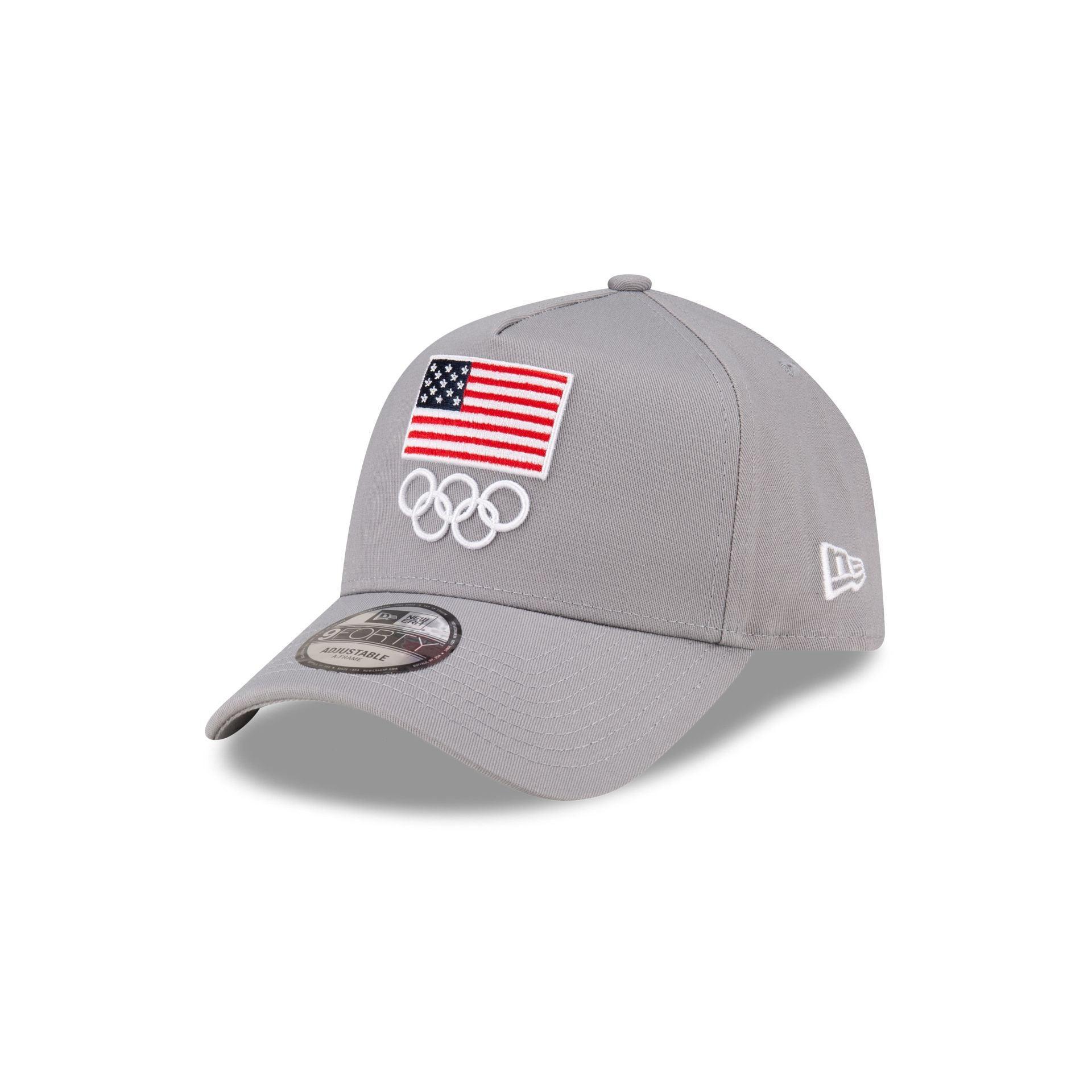 Team USA Tennis Gray 9FORTY A-Frame Snapback Hat Male Product Image