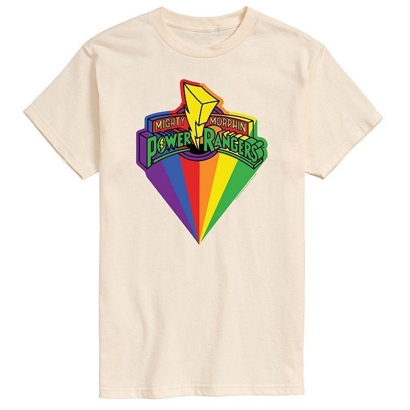 Mens Power Rangers Retro Pride Logo Graphic Tee Product Image