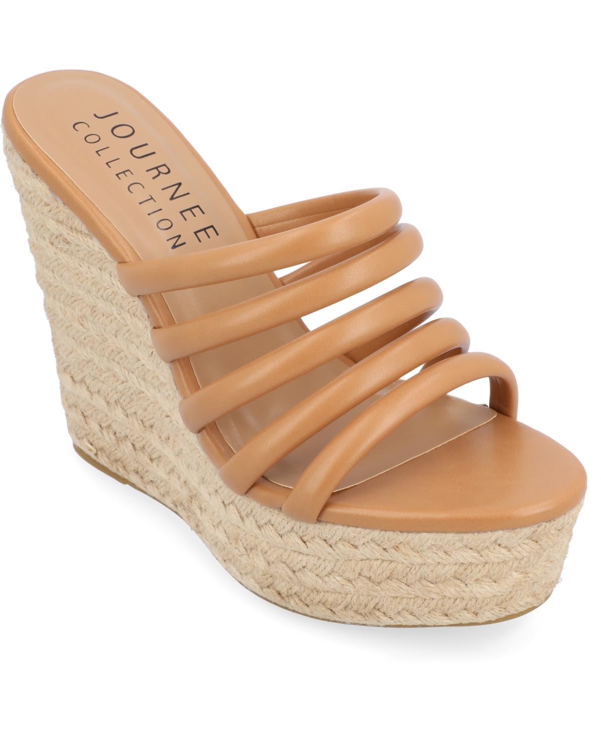 Journee Collection Womens Cynthie Wedge Sandals, 9 1/2 Medium Product Image