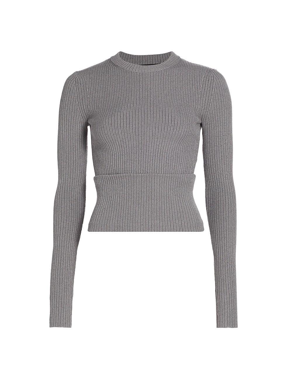 Womens Alysaa Rib-Knit Convertible Sweater Product Image