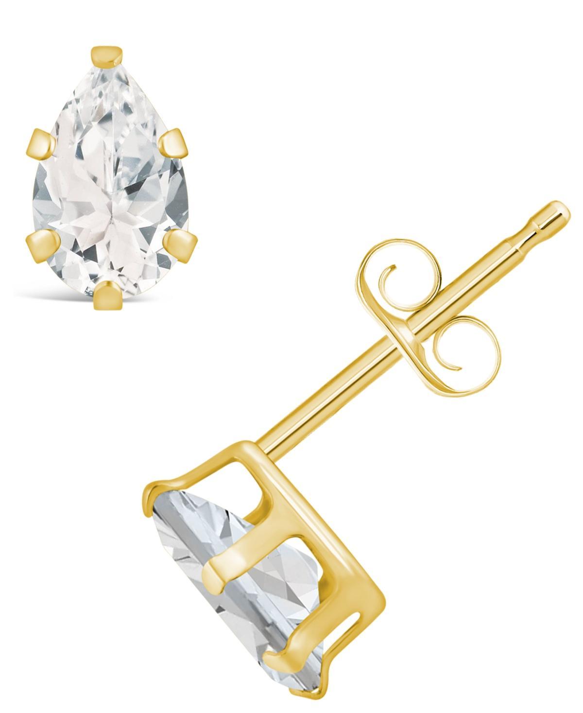 Macys Gemstone Stud Earrings in 10k White Gold Product Image