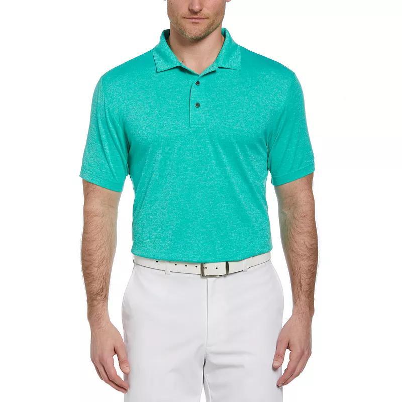 Mens Grand Slam Regular Fit Self Collar Heather Golf Polo Medium Green Grey Product Image