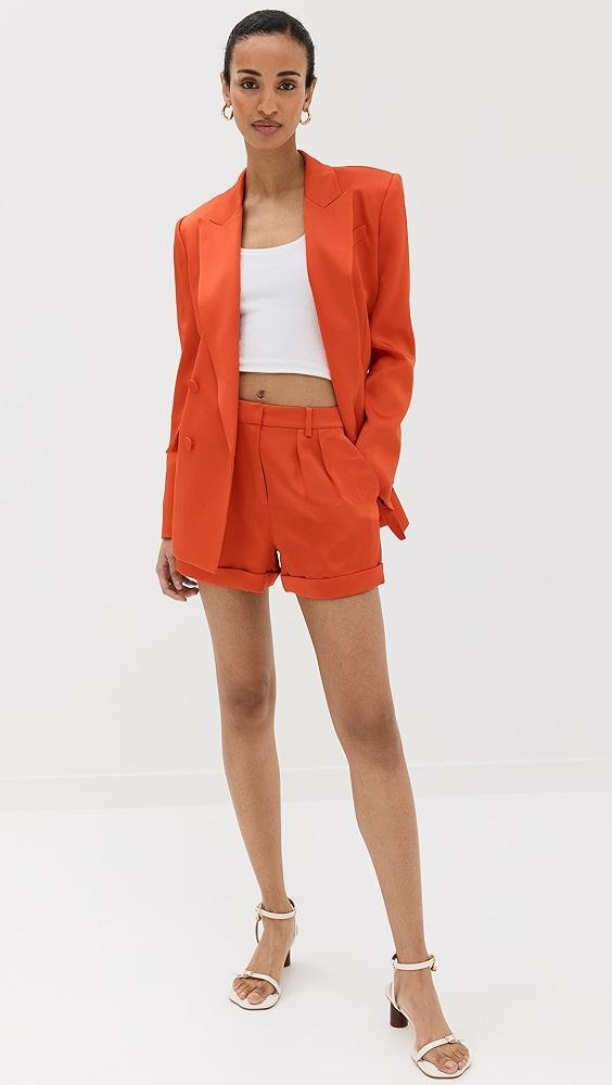 SIMKHAI Devan Pleated Shorts | Shopbop Product Image