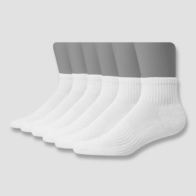 Mens Hanes Premium Performance Cushioned Ankle Socks 6pk 6-12 Product Image