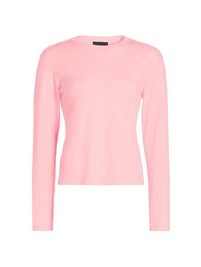 Womens Slub Jersey Crewneck Long-Sleeve T-Shirt Product Image