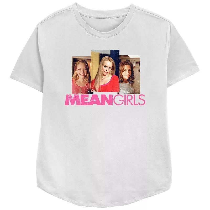 Womens Mean Girls Plastics Portraits Relaxed Fit Graphic Tee, Girls Product Image