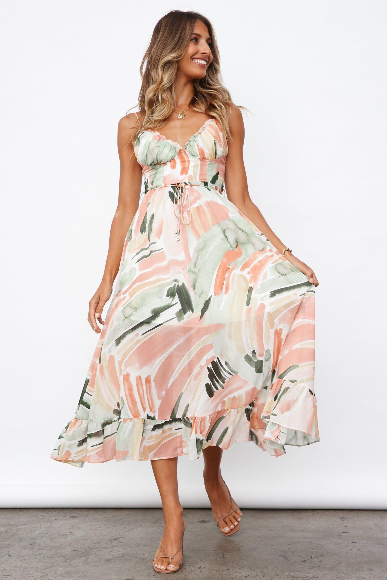 Begonia Bloom Maxi Dress Pink Product Image