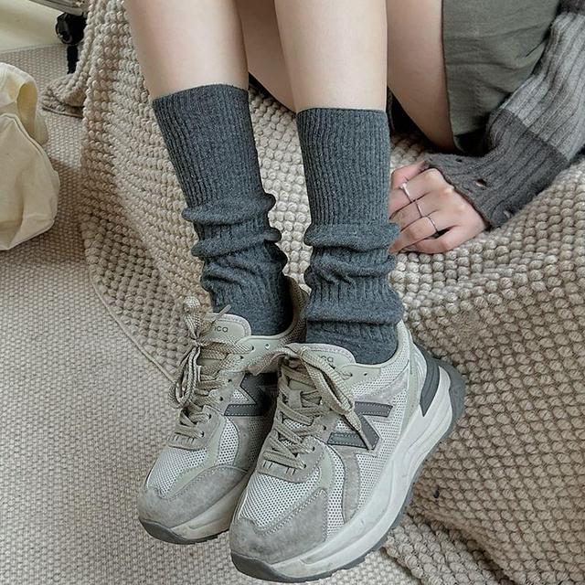 Plain Knit Socks / Set Product Image