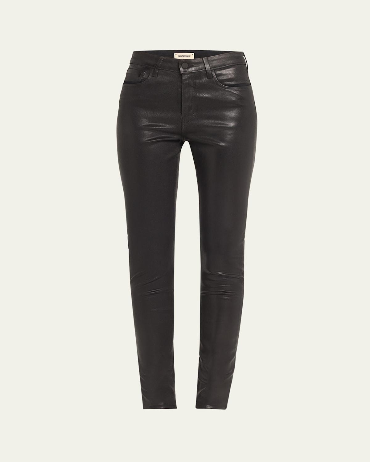 Marguerite Coated Modal Denim High-Rise Skinny Jeans Product Image