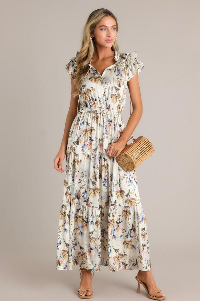 Jasmine Breeze Ivory Floral Maxi Dress Product Image