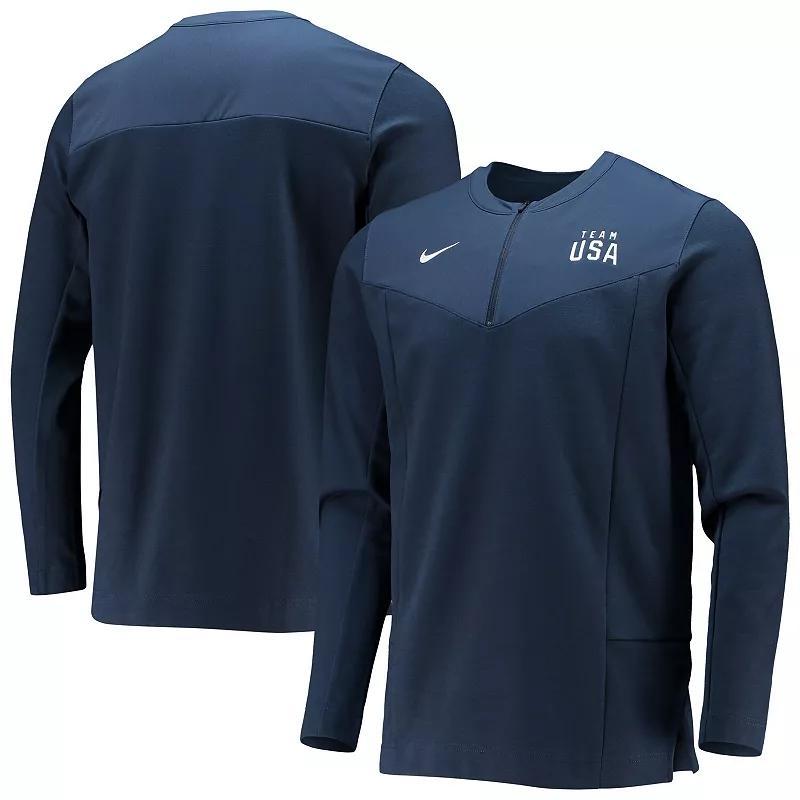 Mens Nike Navy Team USA Half-Zip Performance Jacket Usa Blue Product Image