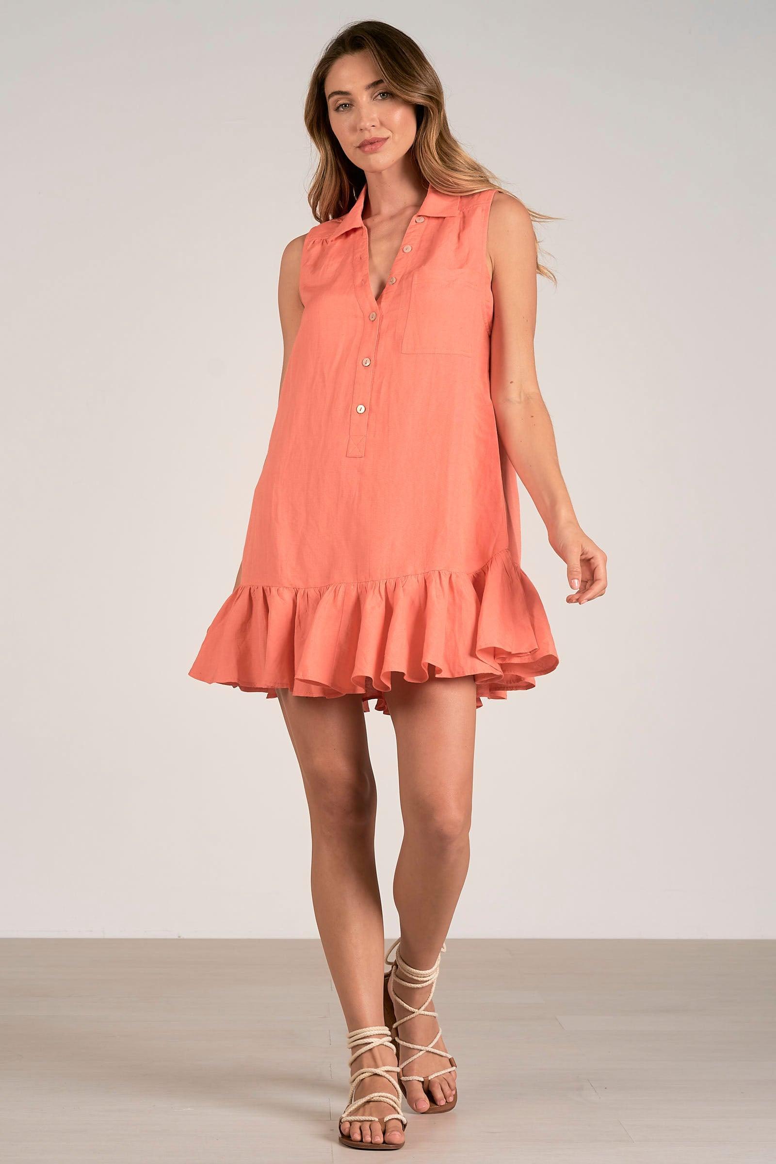 Collared Sleeveless Dress Product Image