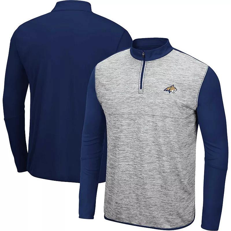 Mens Colosseum Heather Gray/Navy Nevada Wolf Pack Prospect Quarter-Zip Jacket Product Image