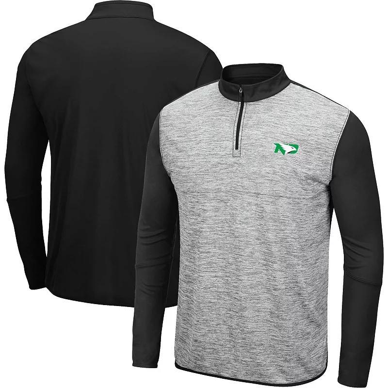 Mens Colosseum Heather Gray/Black North Dakota Prospect Quarter-Zip Jacket Product Image