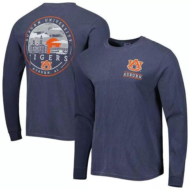 Mens Auburn Tigers Circle Campus Scene Long Sleeve T-Shirt Blue Product Image