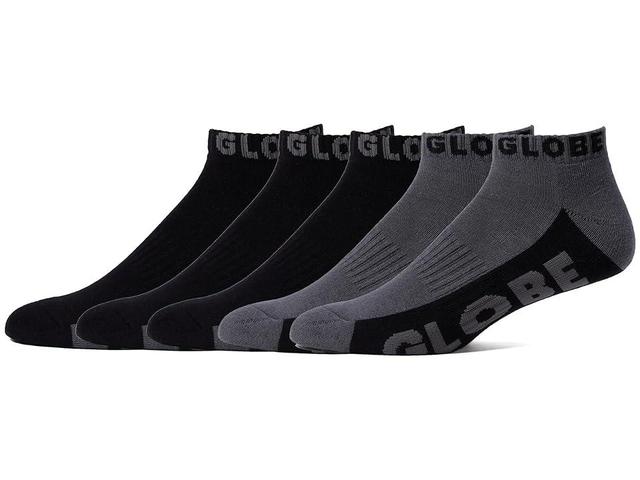 Globe B/G Ankle Sock (5-Pack) Grey) Men's Crew Cut Socks Shoes Product Image