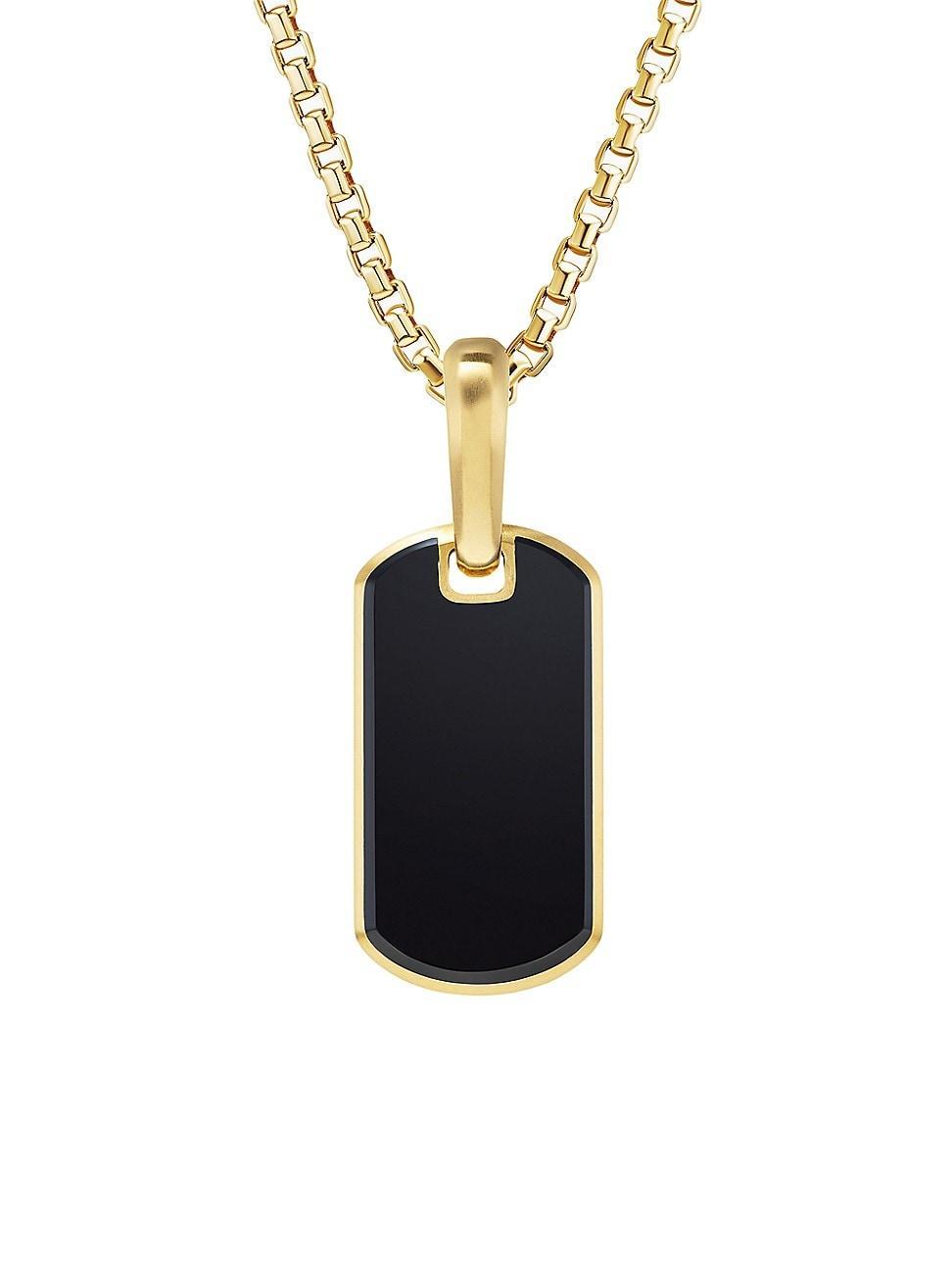 Mens Chevron Tag in 18K Yellow Gold Product Image