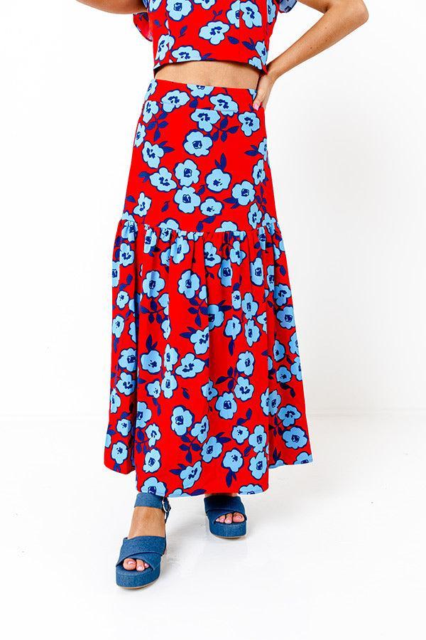 Touch My Soul Floral Maxi Skirt Product Image