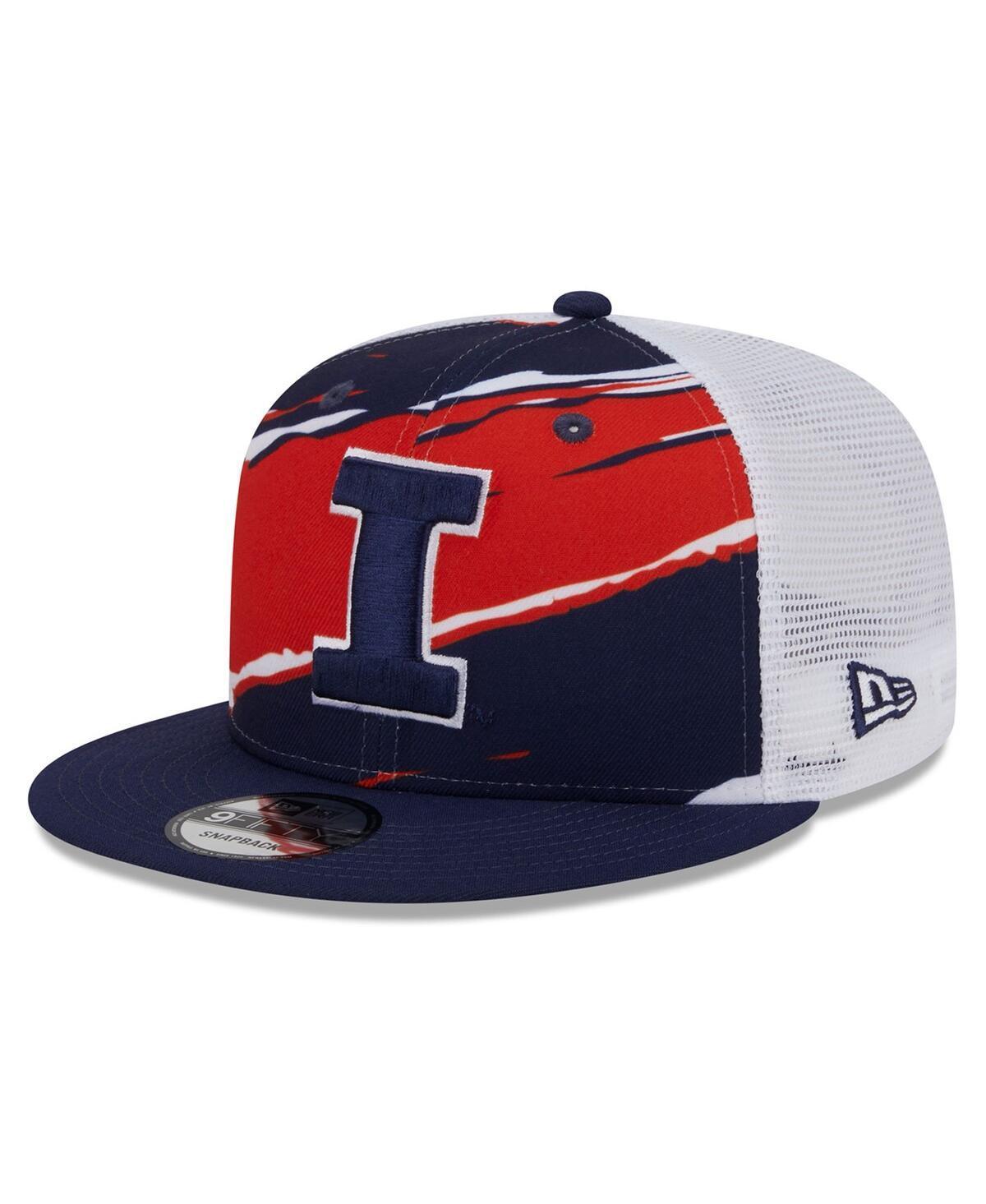 Mens New Era Navy Illinois Fighting Illini Tear Trucker 9FIFTY Snapback Hat Product Image