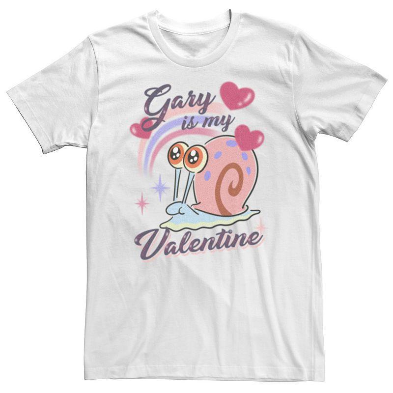 Big & Tall Spongebob Squarepants Gary Is My Valentine Heart Theme Tee, Mens Product Image