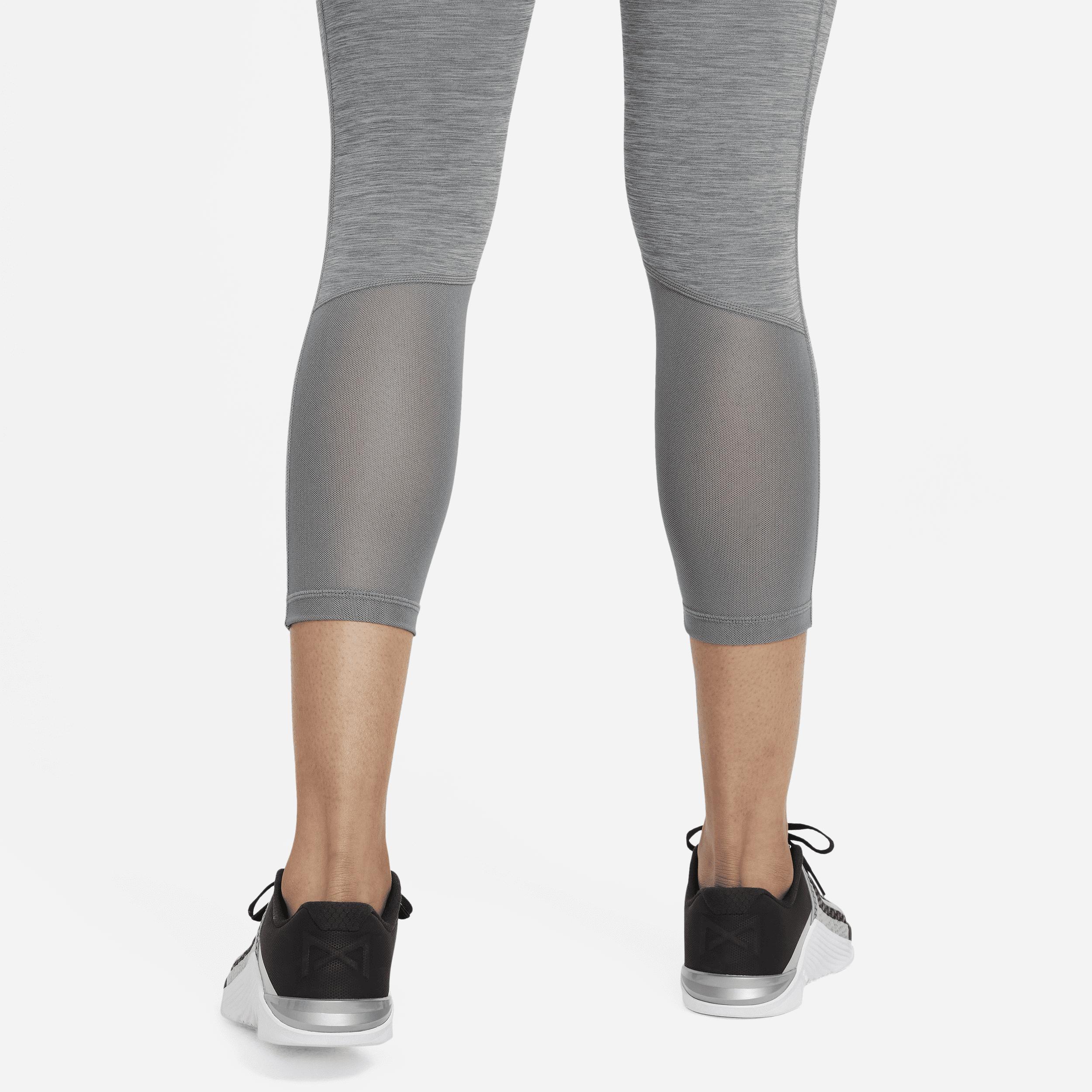 Women's Nike Pro Mid-Rise Crop Mesh-Panel Leggings Product Image