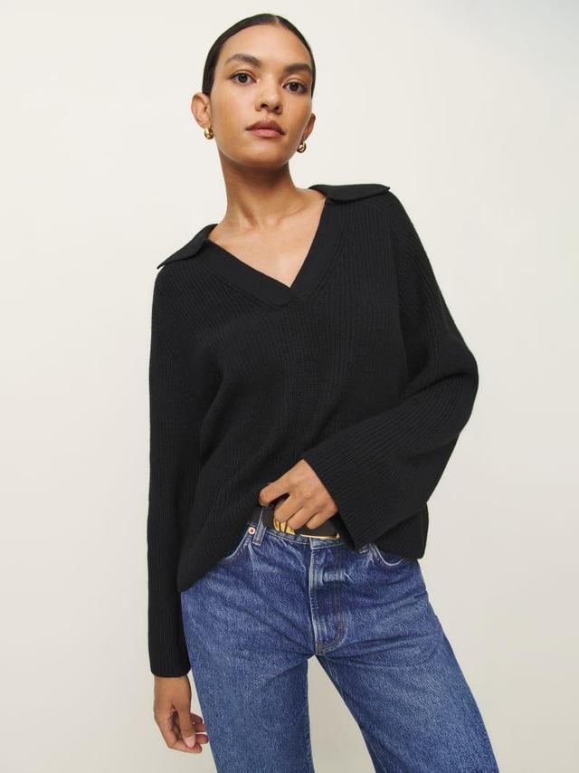 Esther Cashmere Blend Oversized Polo Product Image