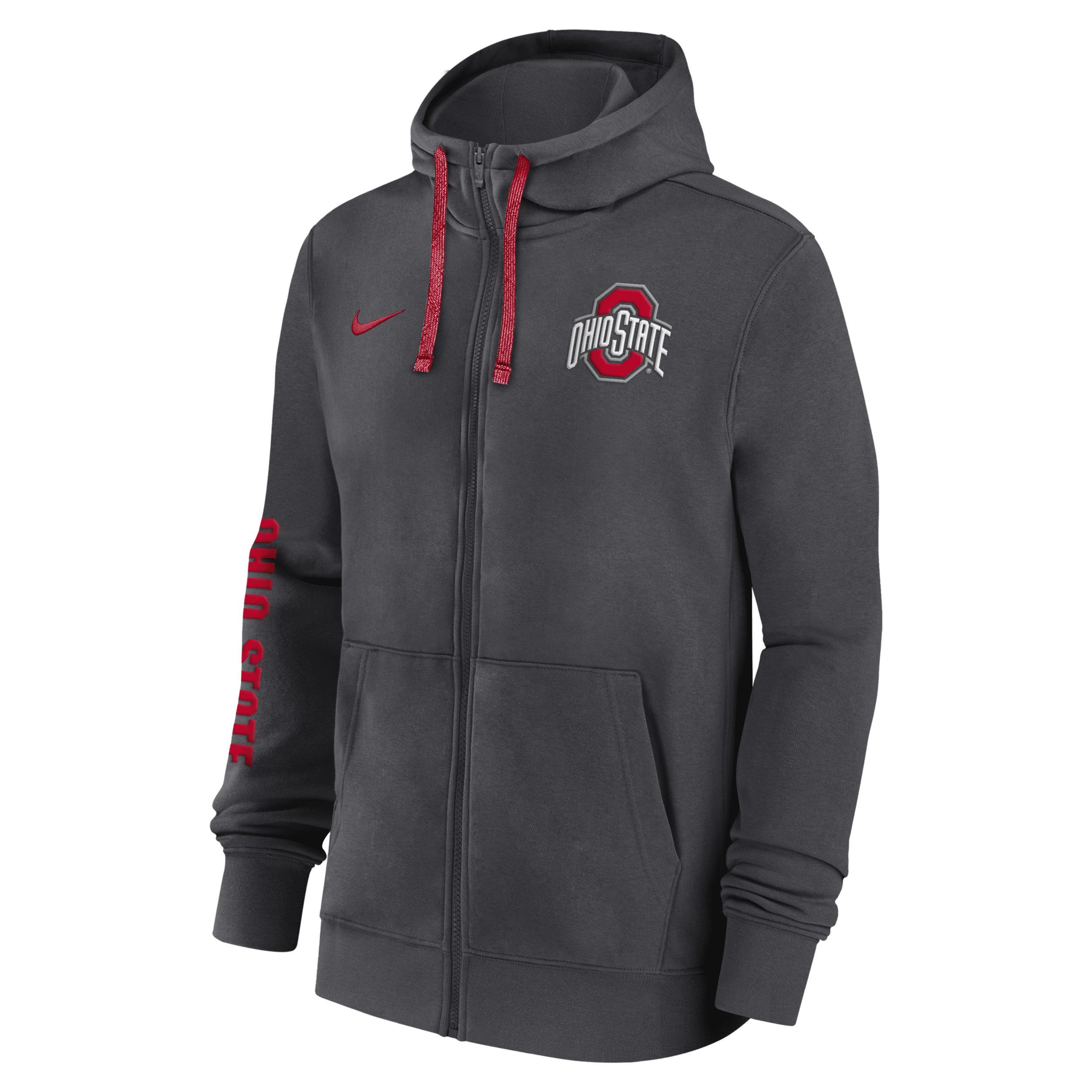 Ohio State Buckeyes Sideline Team Issue Nike Men's College Full-Zip Hoodie Product Image