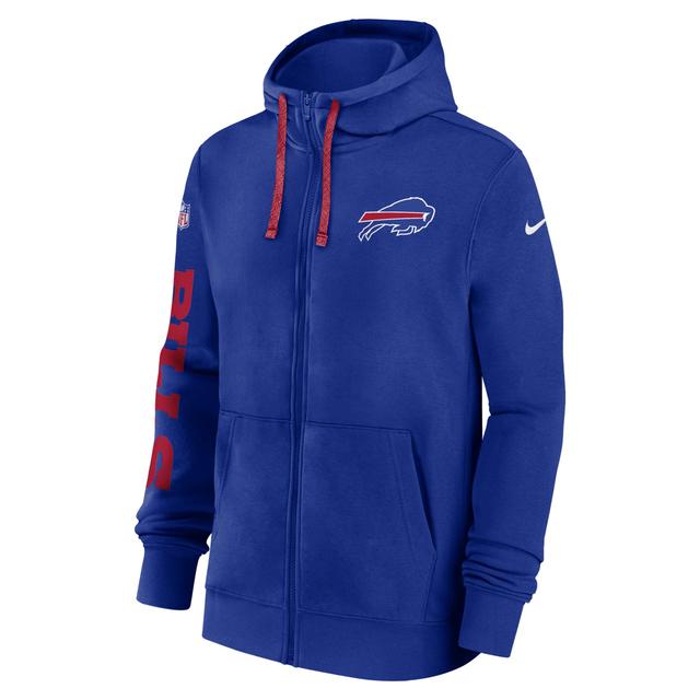 Buffalo Bills Sideline Team Issue Club Men's Nike Full Zip Hoodie Product Image