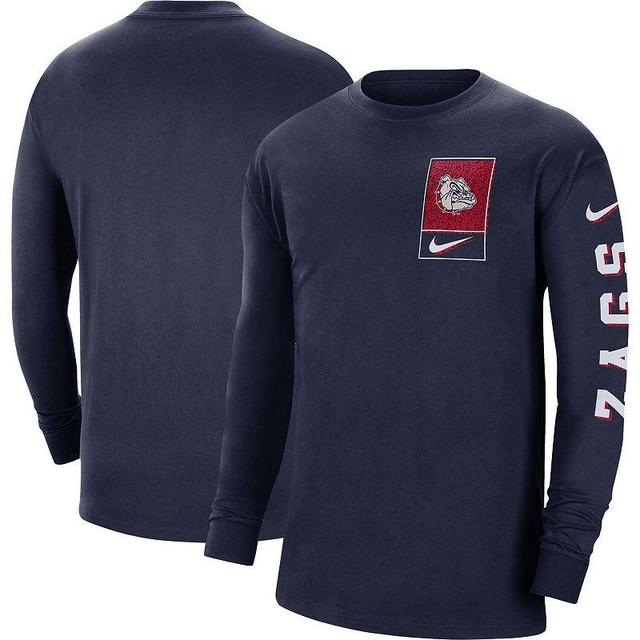 Mens Nike Navy Gonzaga Bulldogs Seasonal Max90 2-Hit Long Sleeve T-Shirt Zag Blue Product Image