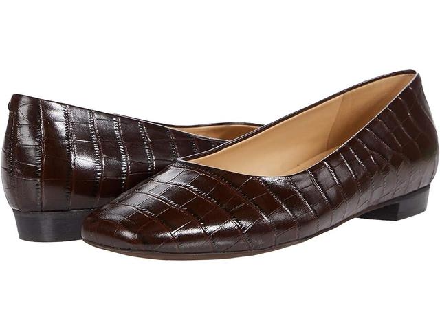 Trotters Honor (Dark Croco Leather) Women's Shoes Product Image