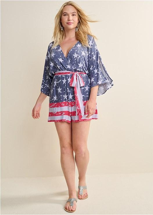 Americana Sash-Tie Romper Product Image