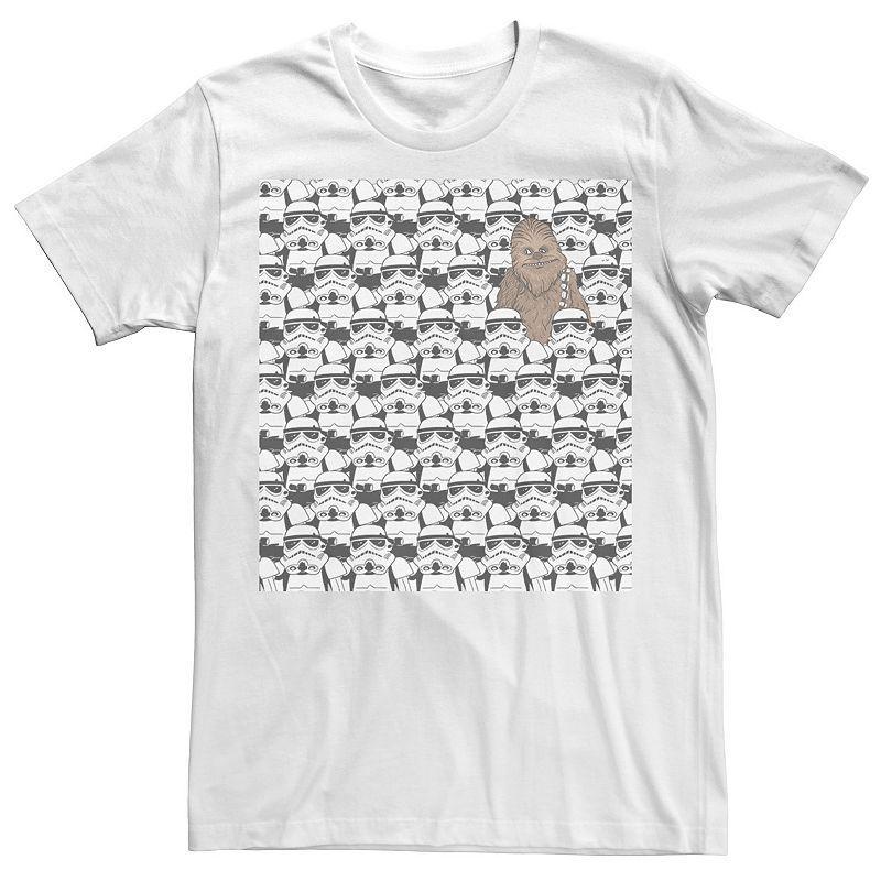 Mens Star Wars Stormtrooper Chewbacca In Crowd Tee Product Image