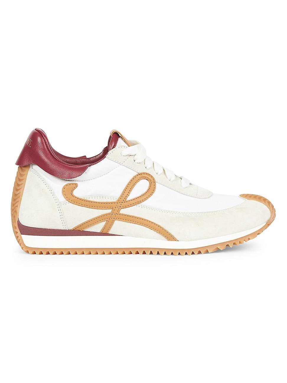 Womens Flow Runner Mix Leather Sneakers Product Image