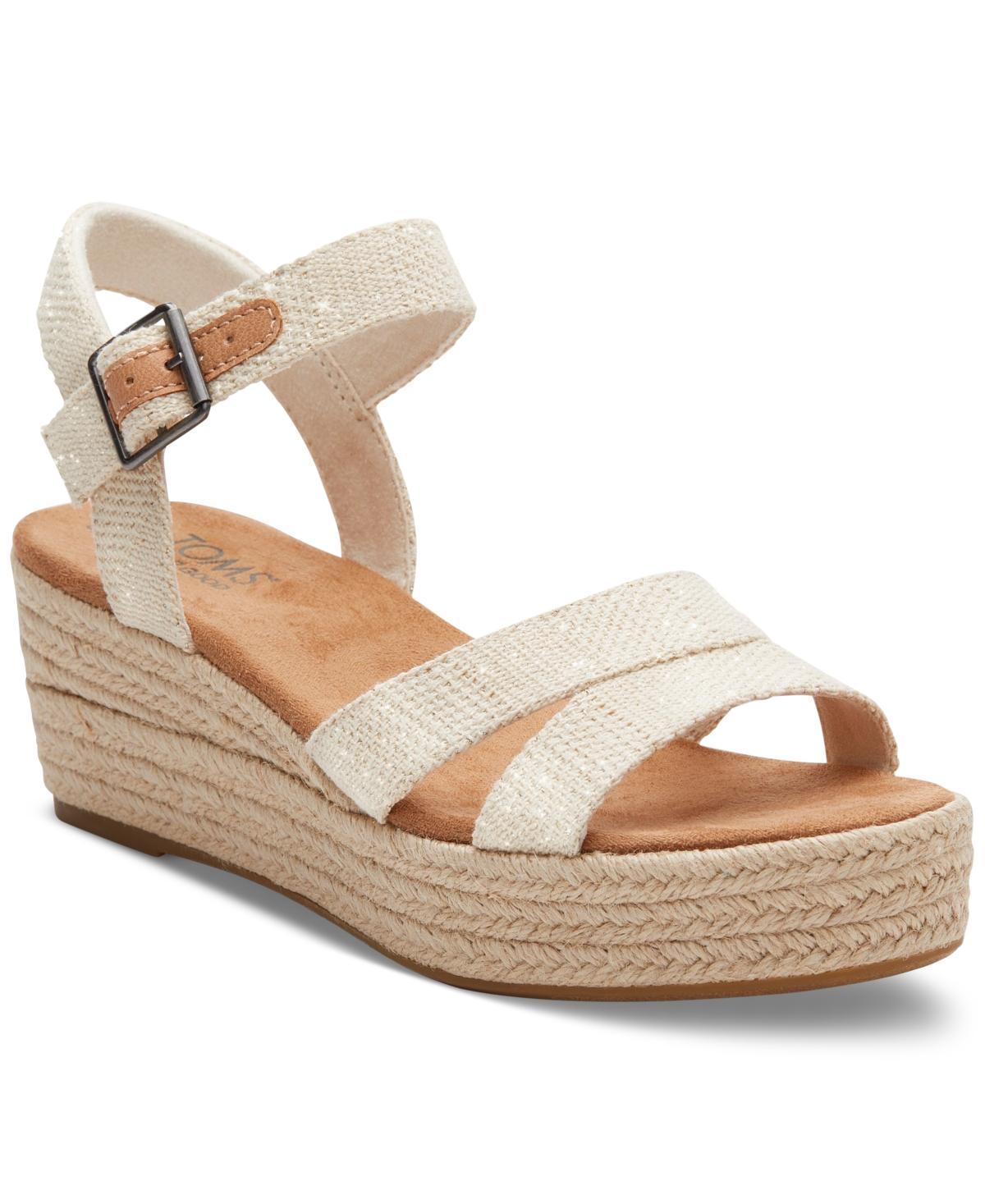 TOMS Audrey Ankle Strap Espadrille Platform Wedge Sandal Product Image